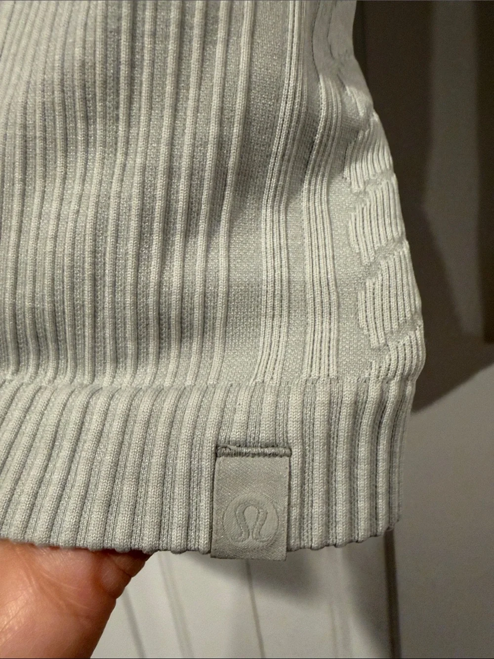 lululemon athletica rest less Light Gray Cable Knit Pullover